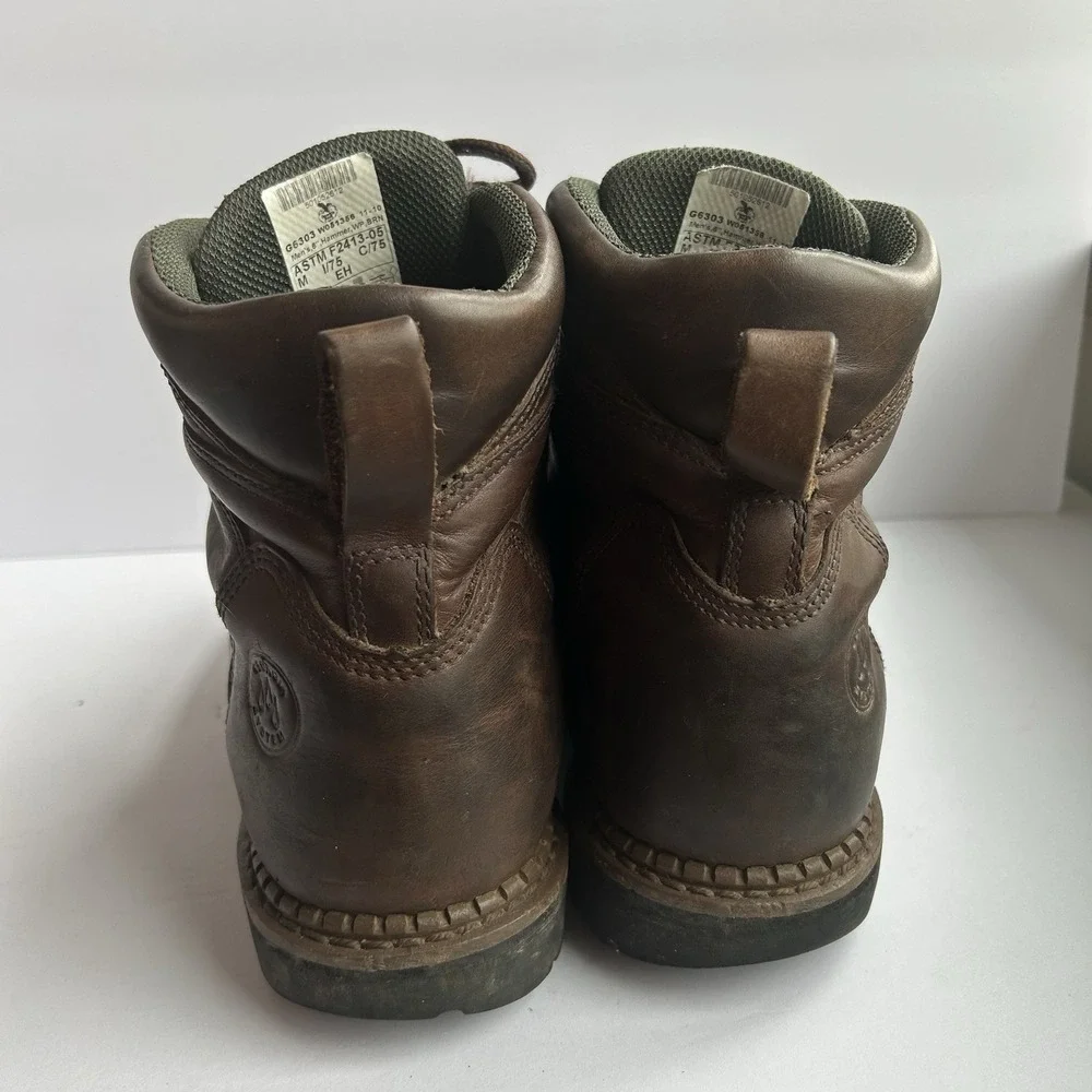 GEORGIA‎ BOOTS Mens 12W Steel Toe Renegade Work Hammer Brown Leather Wtpf G6303
